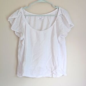 Velvet by Graham and Spencer White Gauze Top